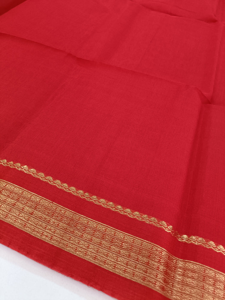 Pure Silk by Cotton Black Saree with Floral Motifs and Maroon and Golden Pallu