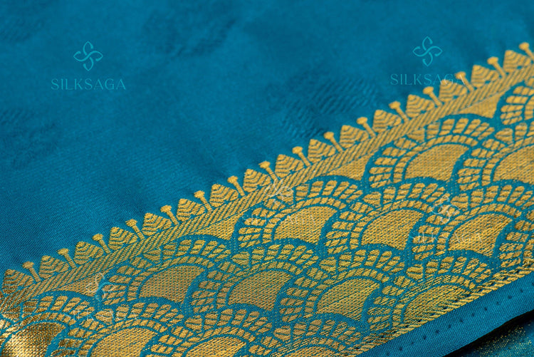 Art Silk Crepe Saree with Golden Zari Border - Silksaga Studio