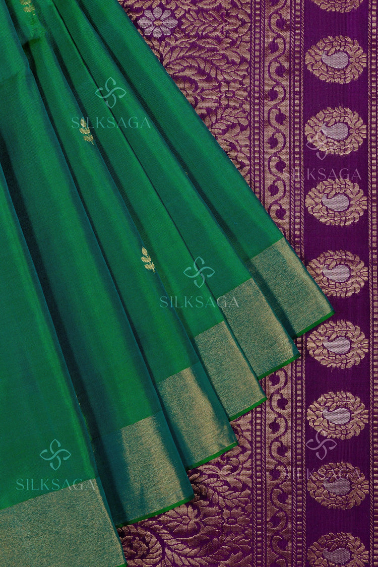 Bottle Green Colour Soft Silk Saree With Beautiful Pallu – Sareewave