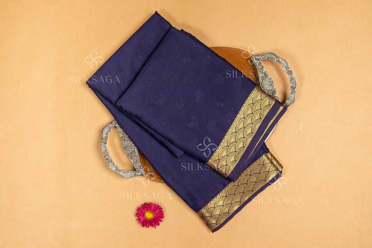 Art Silk Navy Blue Saree