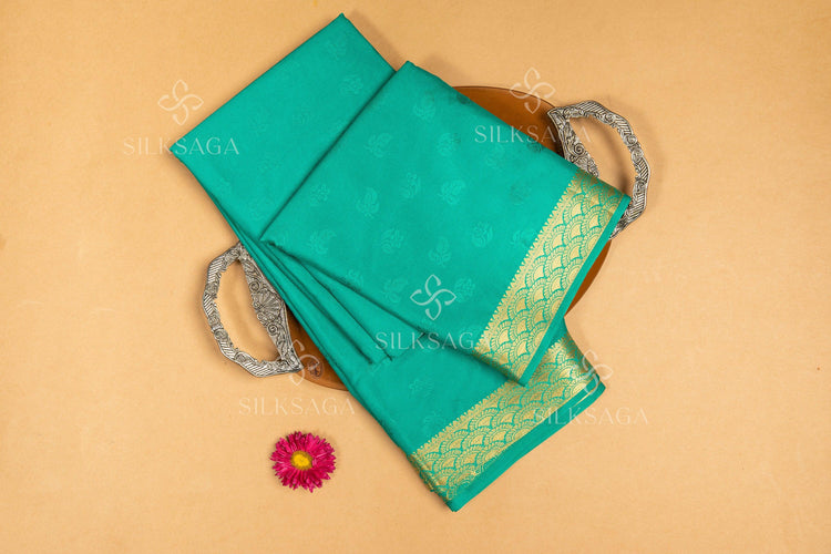 Art Silk Aquamarine Saree