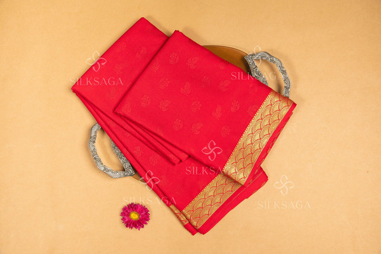 Art Silk Red Saree