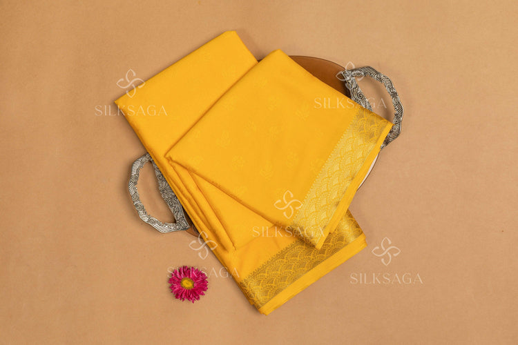 Art Silk Yellow Saree